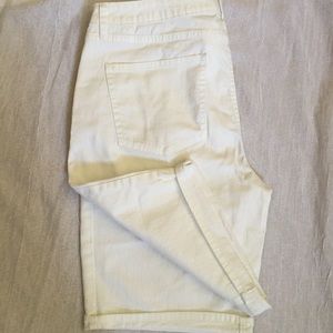 Riders by Lee White Jean Shorts - white denim shorts sz 16- white Bermuda shorts